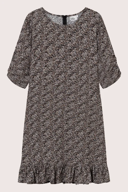 Minimalist Chic Ellen Dress - Black Petite Flower