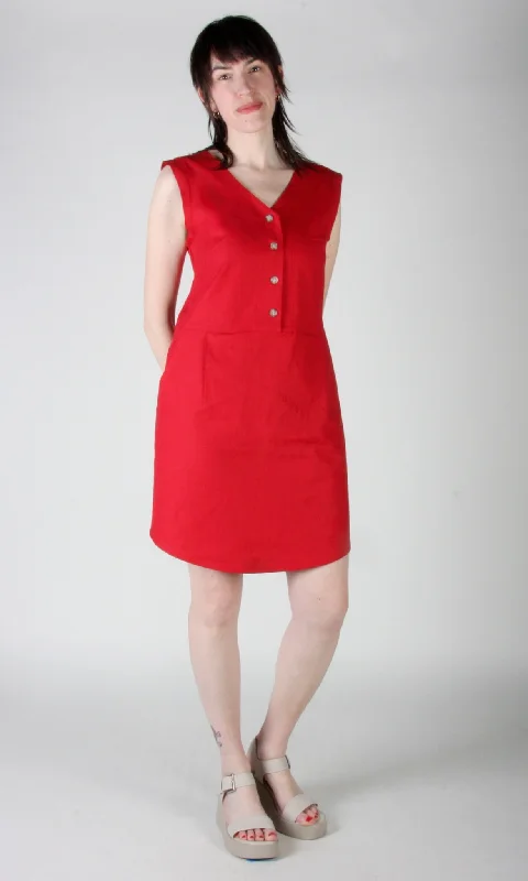 Women's Casual Wear Clothes Honeycreeper Dress - Red