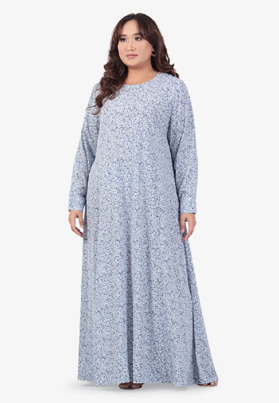 Unleash Your Fashion Jelena Raya4All Printed Jubah Dress - Blue