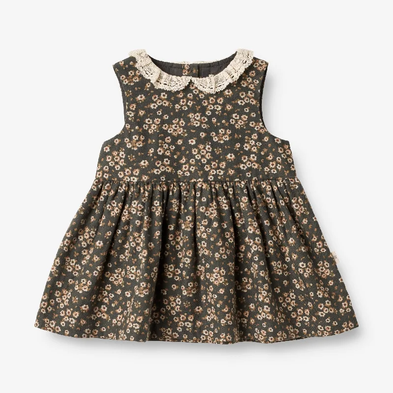 Women's Trendy Clothes Dress Elma Sleeveless | Baby - black coal flowers