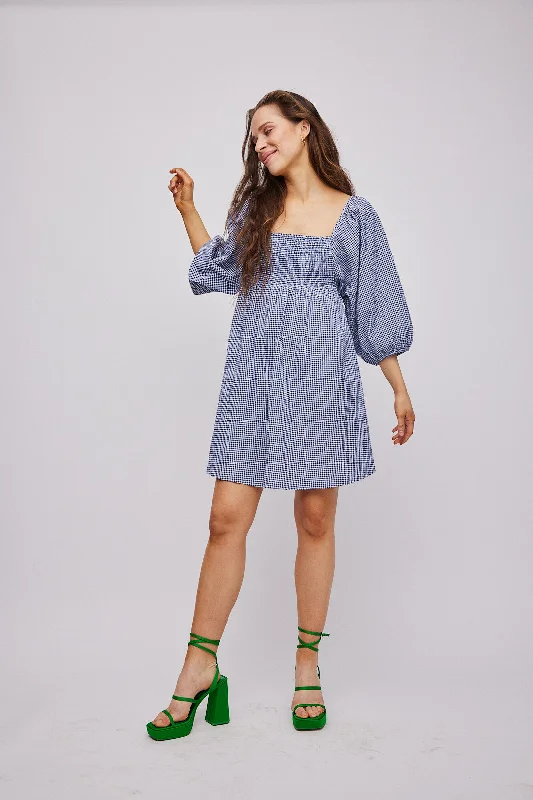Casual Women's Clothing Online Indiana Smock Dress - Navy Blue