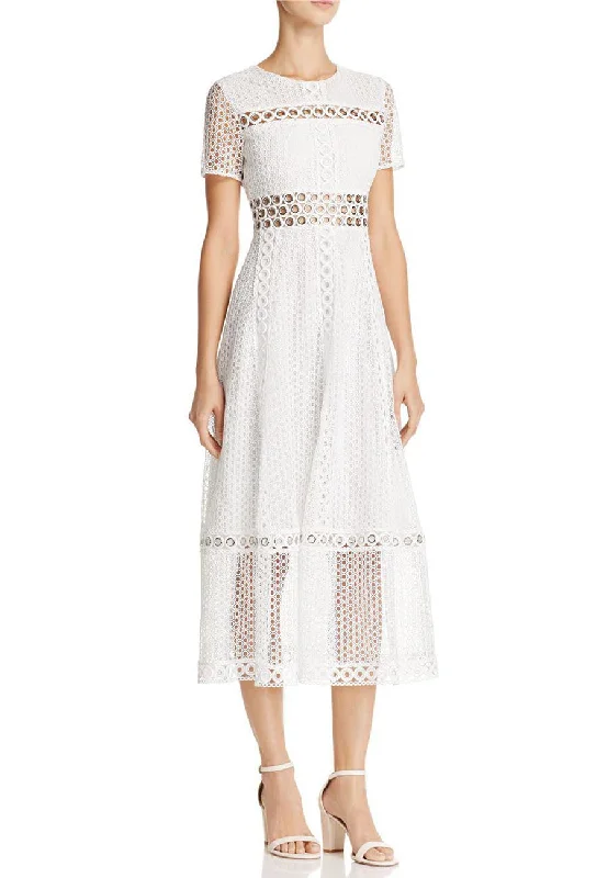 Fashion For Every Occasion White Rome Eyelet Lace Dress