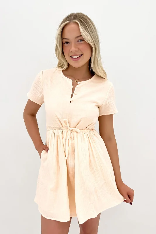 End Of Season Sale Mahlia Babydoll Dress Lemon