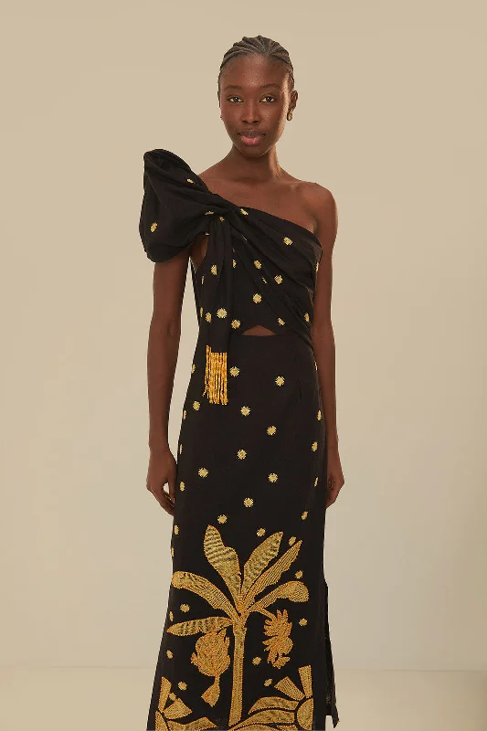 Insane Discount Onslaught Banana Tree Tie Euroflax™ Premium Linen Dress