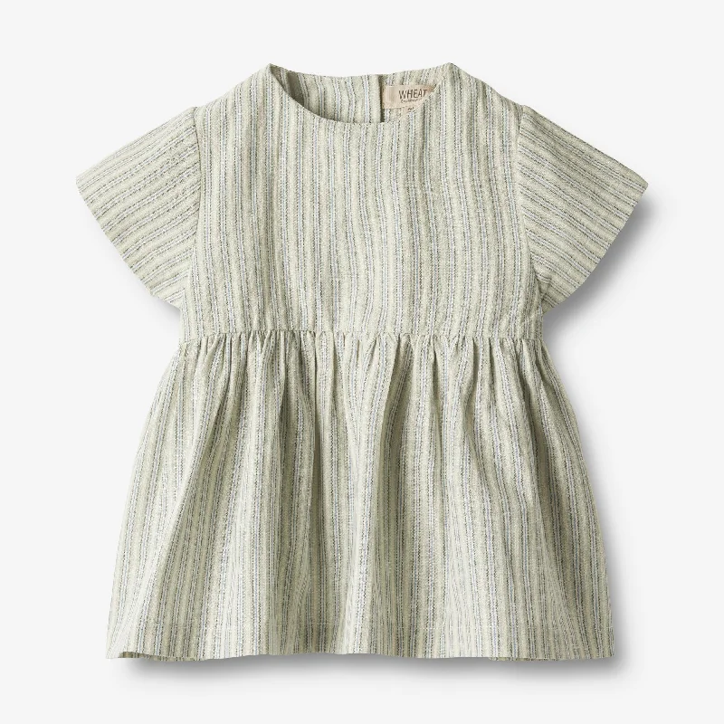 Luxury Fashion Dress S/S Esmaralda - aquablue stripe