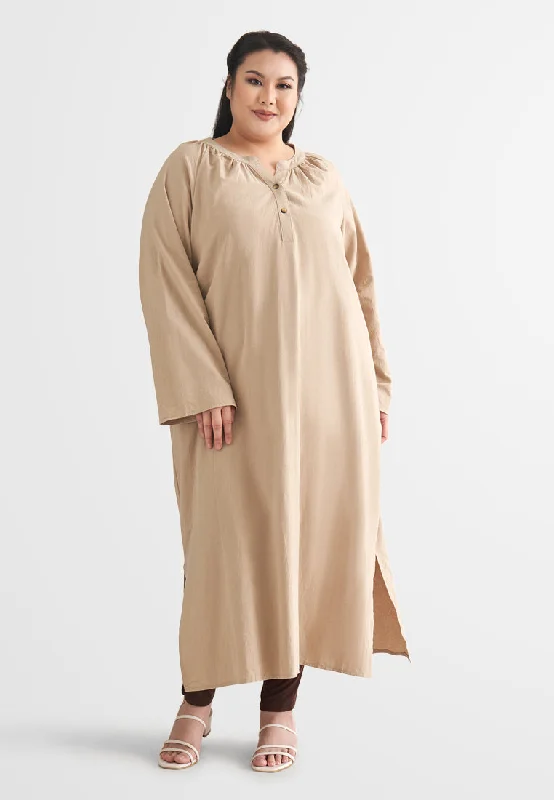 Fashion Forward Femininity Bebas ZEN Effortless Stand Collar Tunic Dress