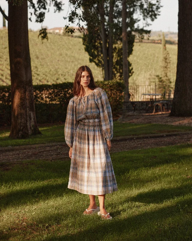 Casual Weekend Relaxed Style Allegra Linen Plaid Dress