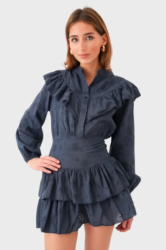 Massive Savings "Toscane" dress navy