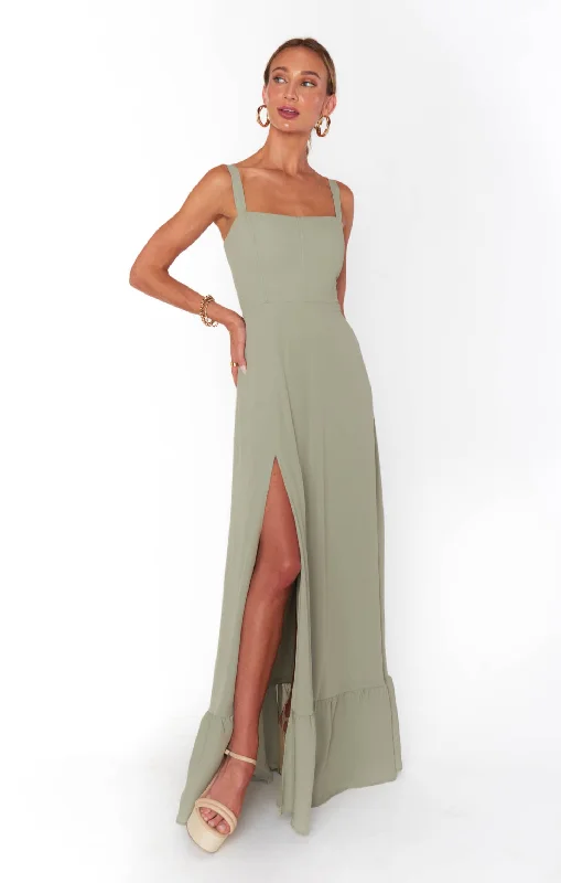 Budget Friendly Fashion Clarissa Corset Dress ~ Moss Green Crisp
