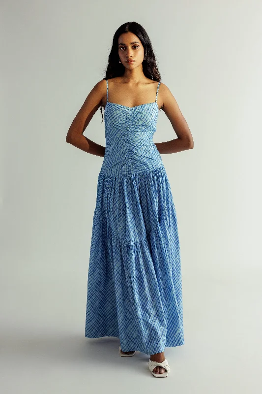 Women's Vintage-Inspired Outfit Roberta Dress - Ocean