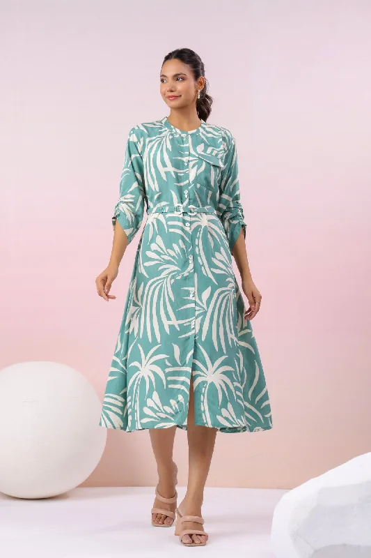 Urban Femme Streetwear Coastal Paradise Teal Dress