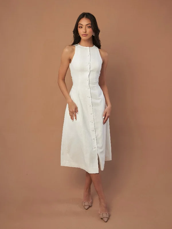 Woman Clothing Farmwife Linen Dress
