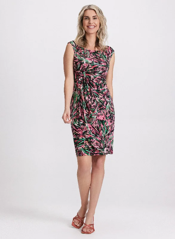 Fashion Forward Abstract Draped Dress