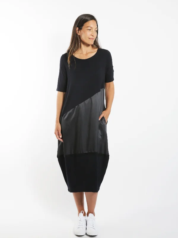 Exclusive Discount Sheen Panelled Cocoon Dress NEW COLOURWAYS