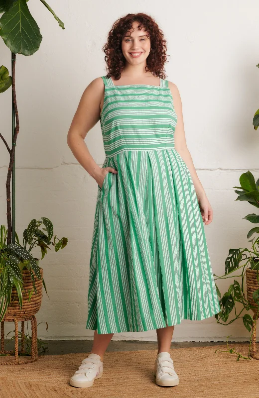 Special Offer For You Suki Beachcomber Stripe Green Dress