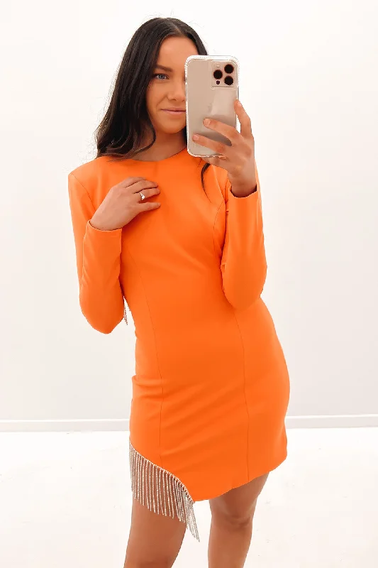 Massive Savings Nebulous Dress Orange