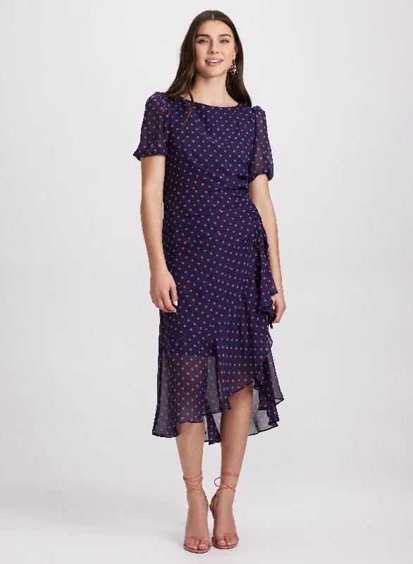 Effortless Sophistication Polka Dot Dress