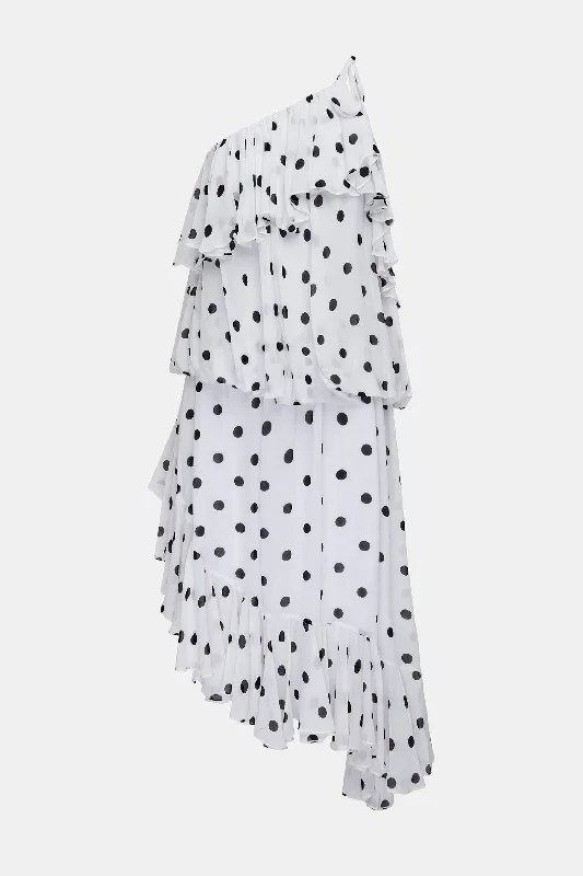 Elevated Style cosmic one shoulder frill dress