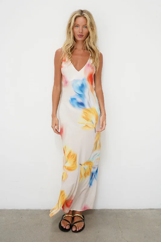 Chic Style Sicily V Slip Dress - Botanica
