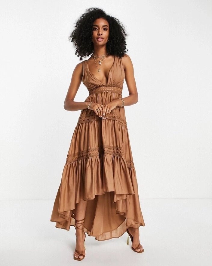 Holiday Discount HIGH LOW TIERED DRESS