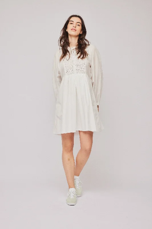 Fashion Forward, Function First Ruby Button Dress - Cloud dancer