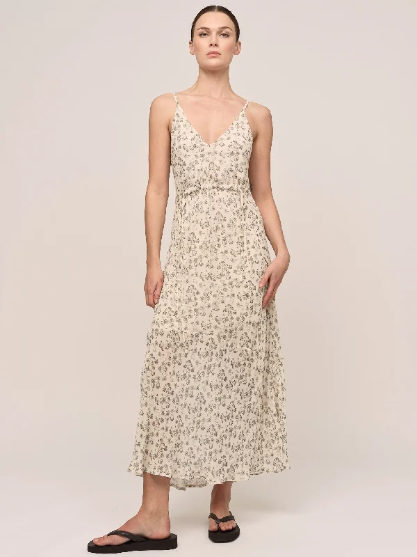 Gorgeous Glamour Collection Sunset Strap Dress - Petite Antrachite Flower