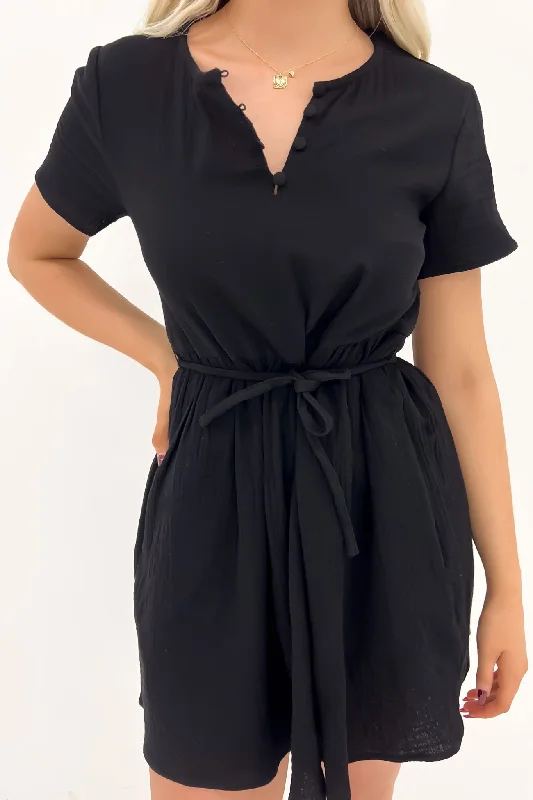 Catch Every Fashion Trend Mahlia Babydoll Dress Black