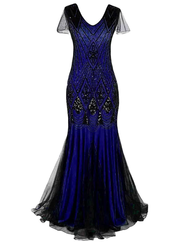 Savings That Make A Statement [US Warehouse] 1920s Sequined Maxi Flapper Dress