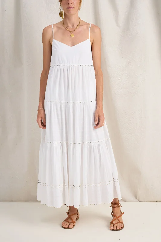 Odd Size Clearance Sale Artemis White Cotton Sundress