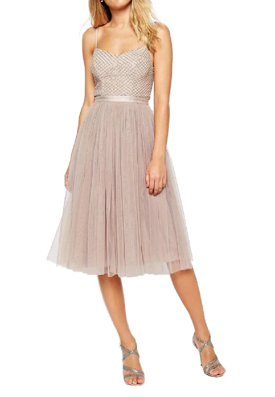 Free Spirited Fashion Nude Coppelia Embellished Ballet Tulle Dress