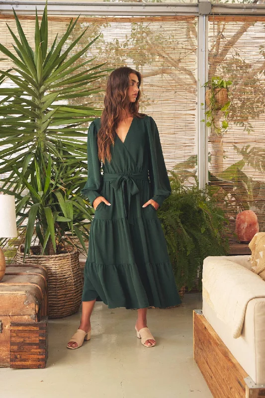 Unmissable Offers On Women's Everyday And Occasion Wear FAUX WRAP TIERED DRESS