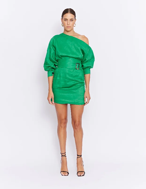 Women's Clothing Brands ECHO LINEN DRESS | GREEN