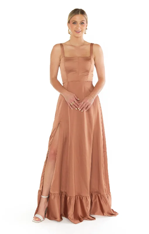 Holiday Special Offers Clarissa Corset Dress ~ Copper Luxe Satin