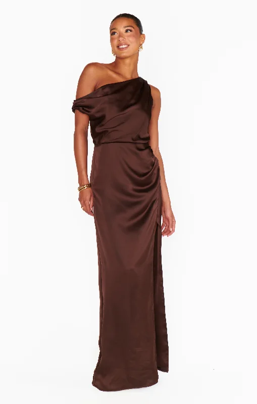 Sale Event, Prices Rock Jodie Dress ~ Chocolate Luxe Satin