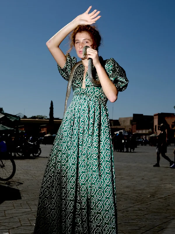 Style Upgrade Alexia’s Dress Green Print