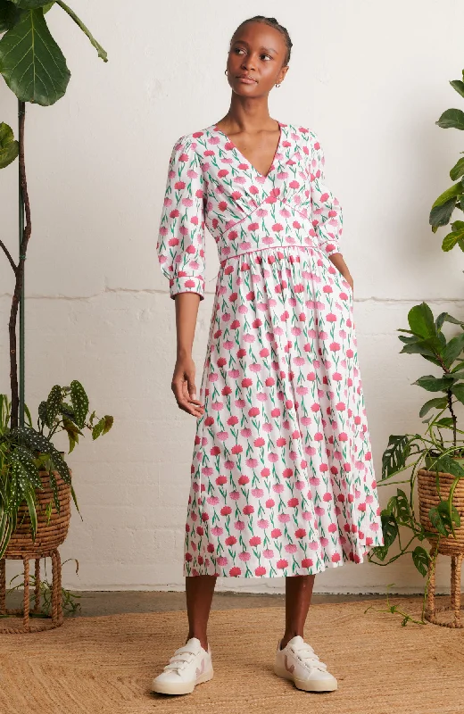Women's Activewear Apparel Amelia Pink Carnations Dress