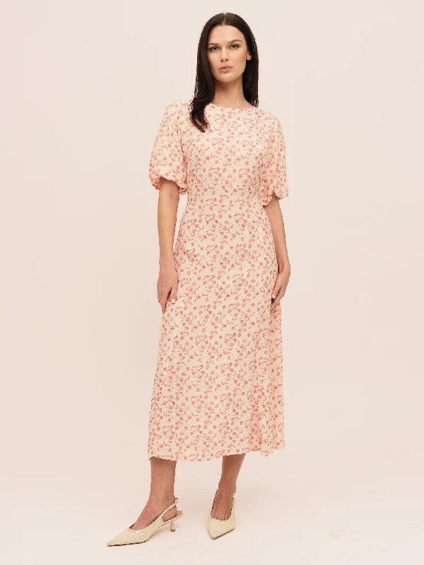 Flash Sales Today Athilda Dress - Cream Pink Flower