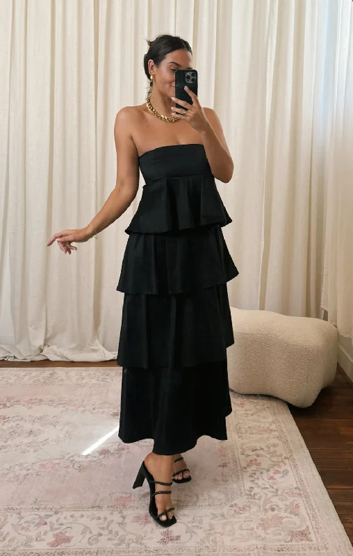 Big Sale Event Meet Cute Dress ~ Black Taffeta