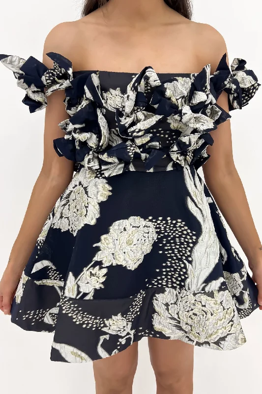 Comfort Centric Apparel Mancuso Dress Black Gold