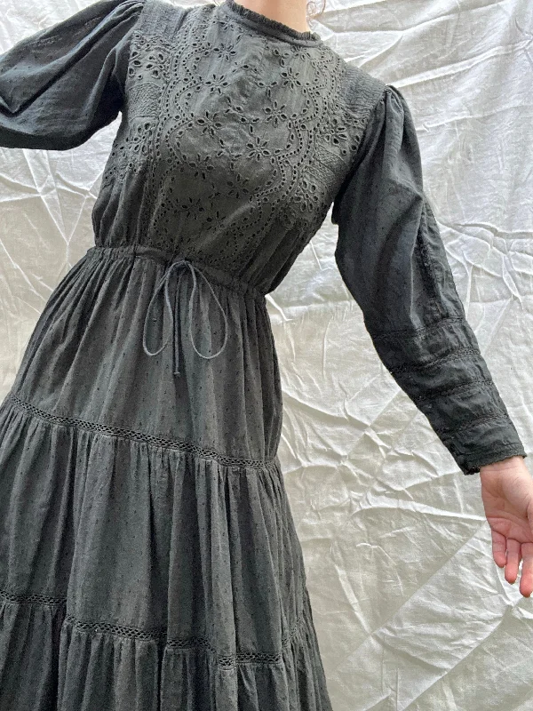 Luxury Fashion for Women SAINSBURY COTTON LACE DRESS WASHED BLACK
