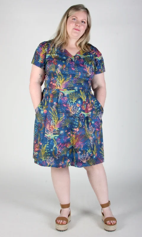 Odd Size Clearance Sale Fruit Dove Dress - Undersea Gardens