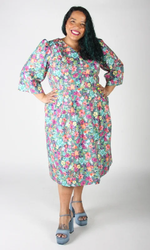 Women's Holiday Apparel Chestnut Bunting Dress - Flowerfall