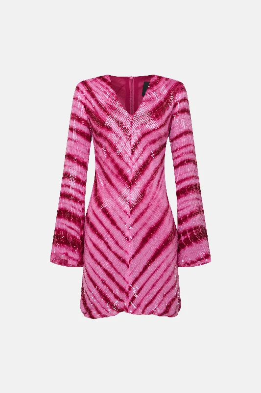 Minimalist Elegant Sequin Light Ray Bias Dress