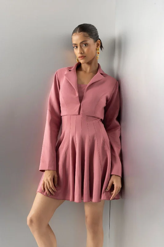 Affordable Online Boutiques Love spell - pink bandeau dress with crop jacket