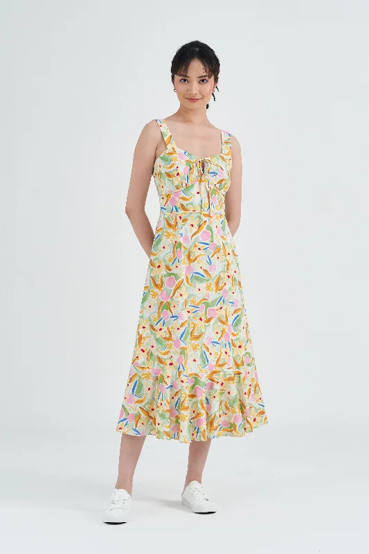 Luxe Style Discounts Aloha Tiered Maxi Cotton Dress