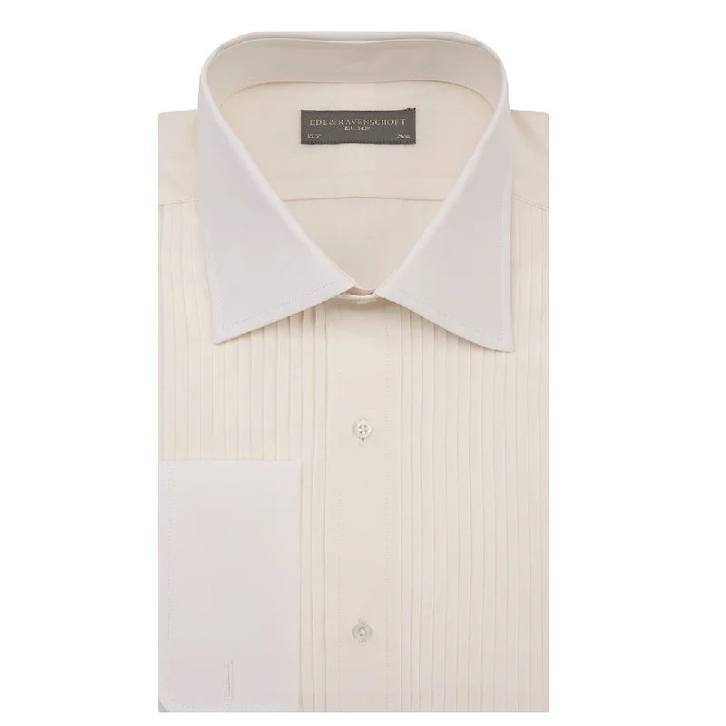 Exclusive Sale Dempsey Cream Pleated Dress Shirt