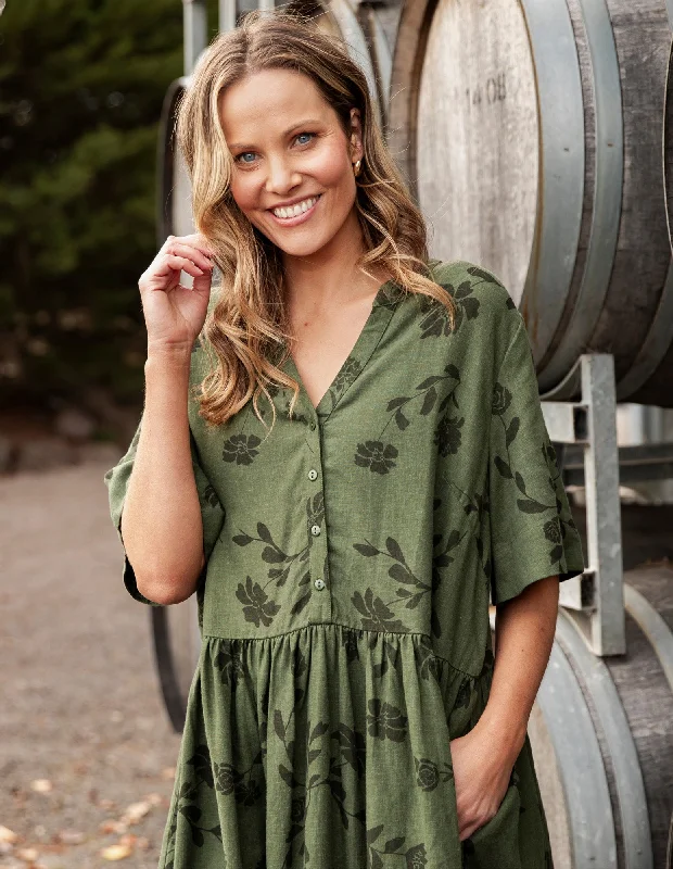 Classic Women's Fashion Bramble Dress Bramble Print