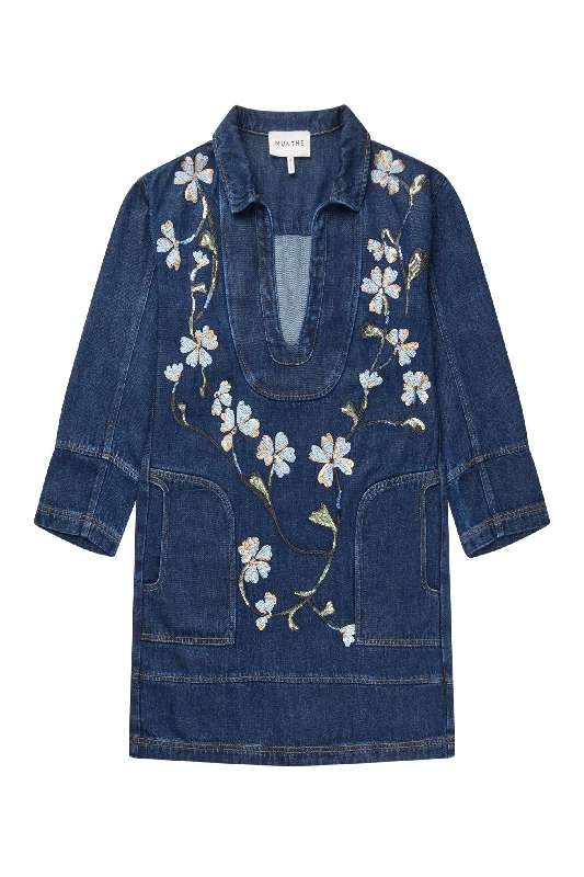 Women's Stylish Outdoor Outfit Munthe Fiva Dress - Indigo