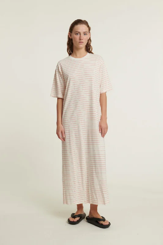 Women's Garments Raja Striped Dress - Grenadine / whisper white