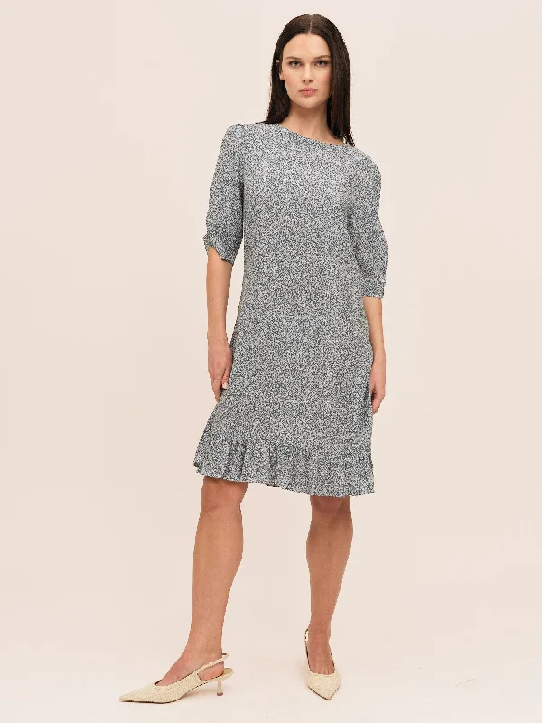 Contemporary Chic Ellen Dress - Petite Blue Flower